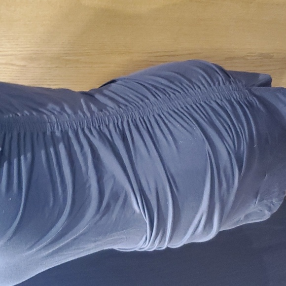 Soft surroundings chocolate brown rousched gathered lightweight long sleeve top - Picture 2 of 5